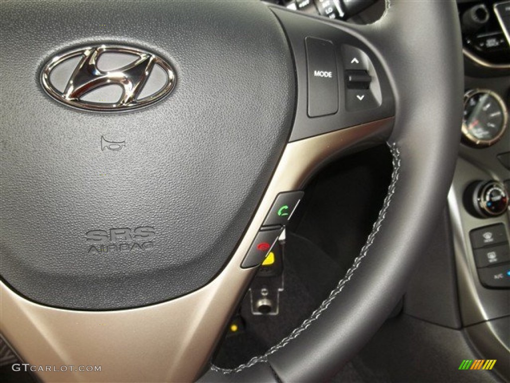 2013 Hyundai Genesis Coupe 2.0T R-Spec Red Leather/Red Cloth Steering Wheel Photo #82539407