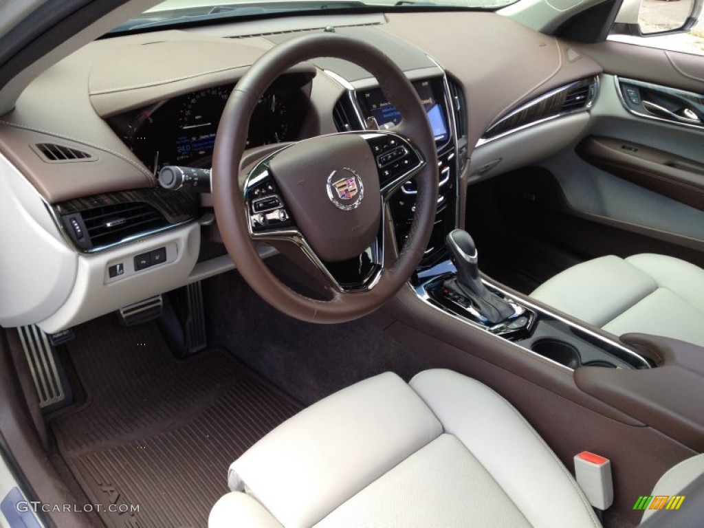 Light Platinum/Brownstone Accents Interior 2013 Cadillac ATS 2.0L Turbo Performance AWD Photo #82539701