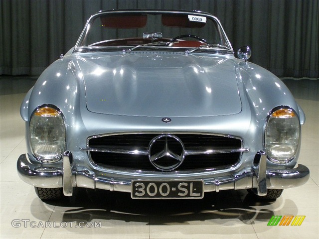 1958 Mercedes-Benz 300SL Roadster, Silver Blue / Burgundy, Front 1958 Mercedes-Benz 300 SL Roadster Parts