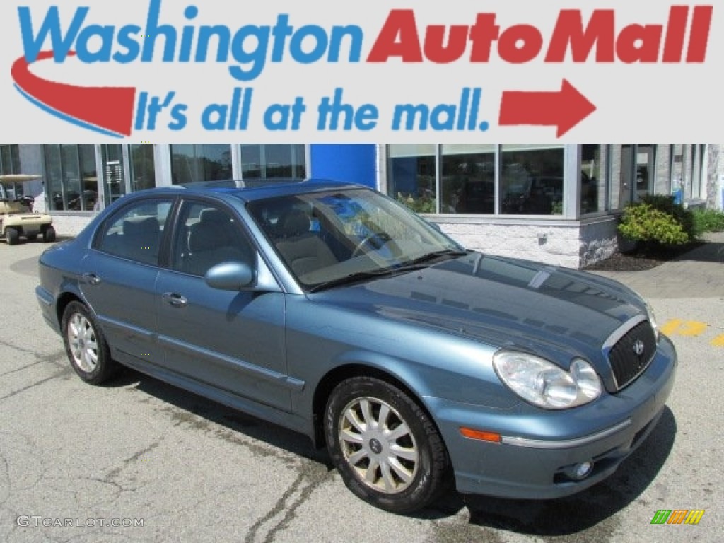 2004 Sonata V6 - Ardor Blue / Beige photo #1