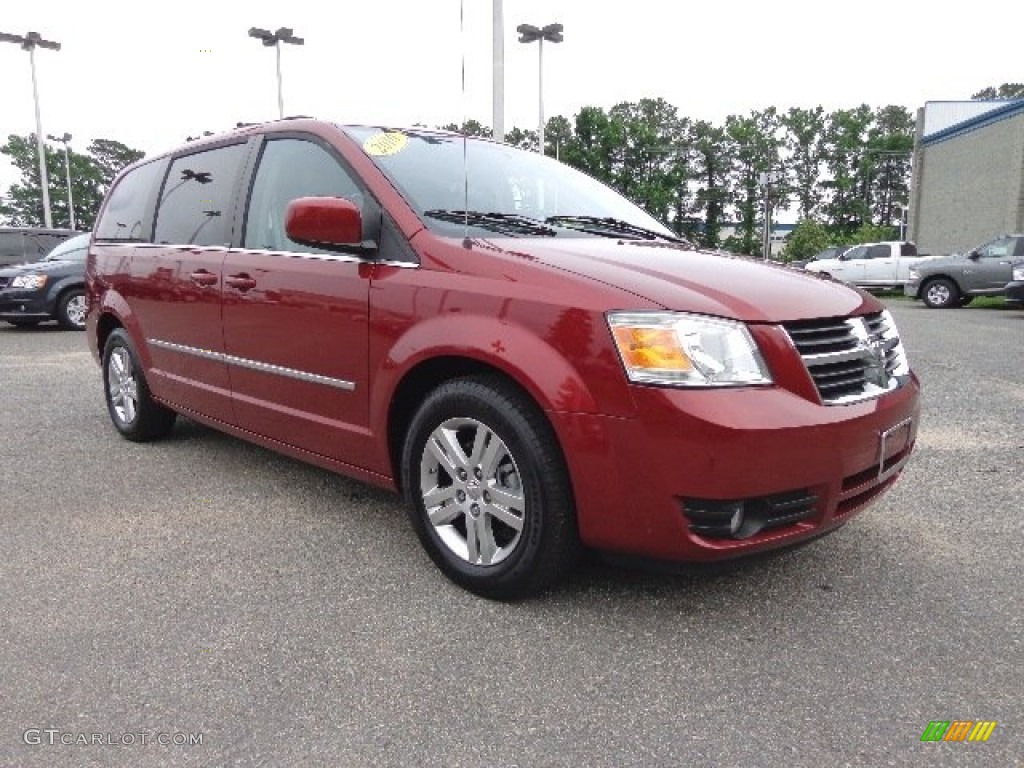 2010 Grand Caravan SXT - Deep Cherry Red Crystal Pearl / Dark Slate Gray/Light Shale photo #8