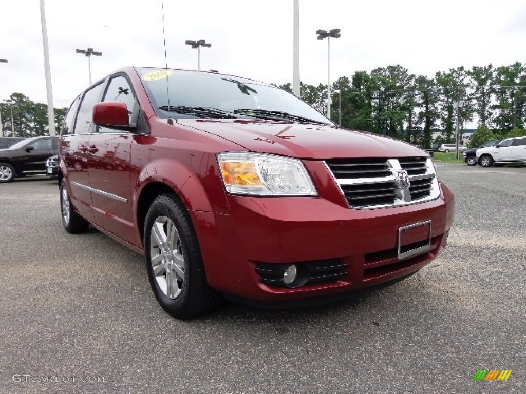 2010 Grand Caravan SXT - Deep Cherry Red Crystal Pearl / Dark Slate Gray/Light Shale photo #9