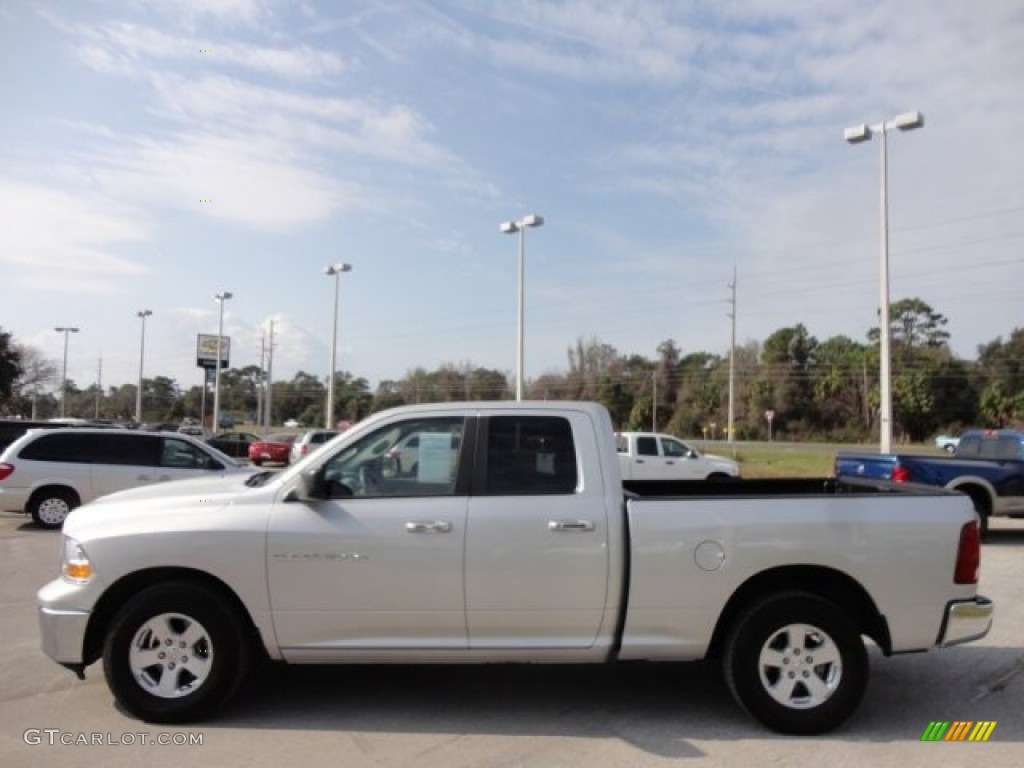 2011 Ram 1500 SLT Quad Cab - Bright Silver Metallic / Dark Slate Gray/Medium Graystone photo #2