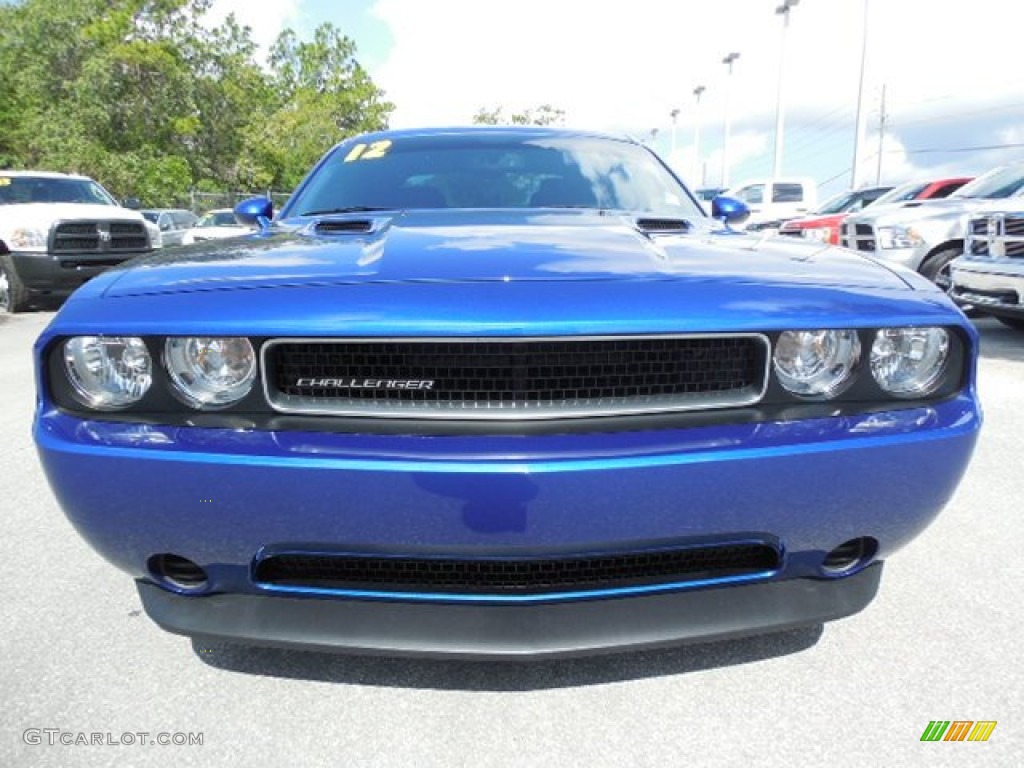 2012 Challenger SXT - Blue Streak Pearl / Dark Slate Gray photo #13