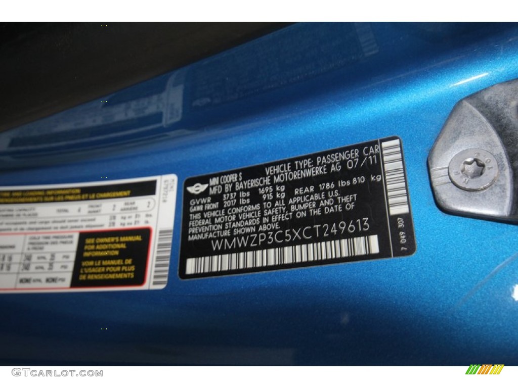 2012 Cooper S Convertible - Laser Blue Metallic / Carbon Black photo #9