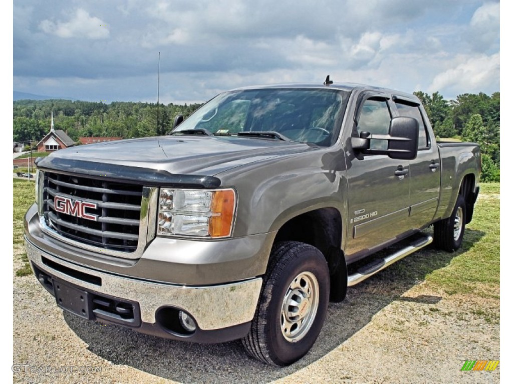 2007 Sierra 2500HD SLE Crew Cab 4x4 - Steel Gray Metallic / Ebony Black photo #1