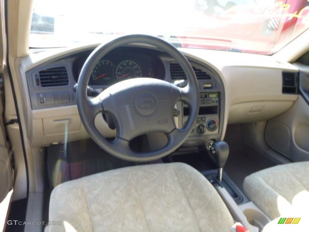 2002 Elantra GLS Sedan - Champagne Beige / Beige photo #9