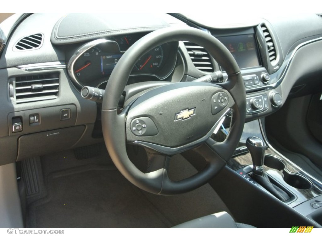2014 Chevrolet Impala LT Jet Black/Dark Titanium Steering Wheel Photo #82551850