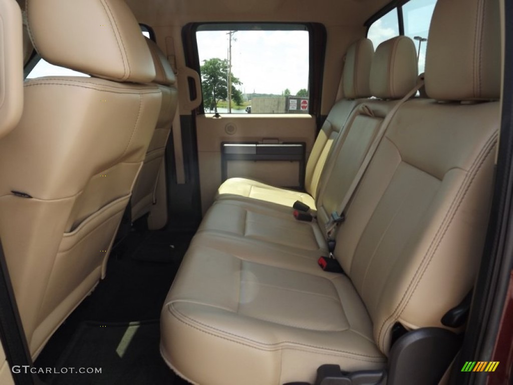 2011 F350 Super Duty Lariat Crew Cab 4x4 - Royal Red Metallic / Adobe photo #16