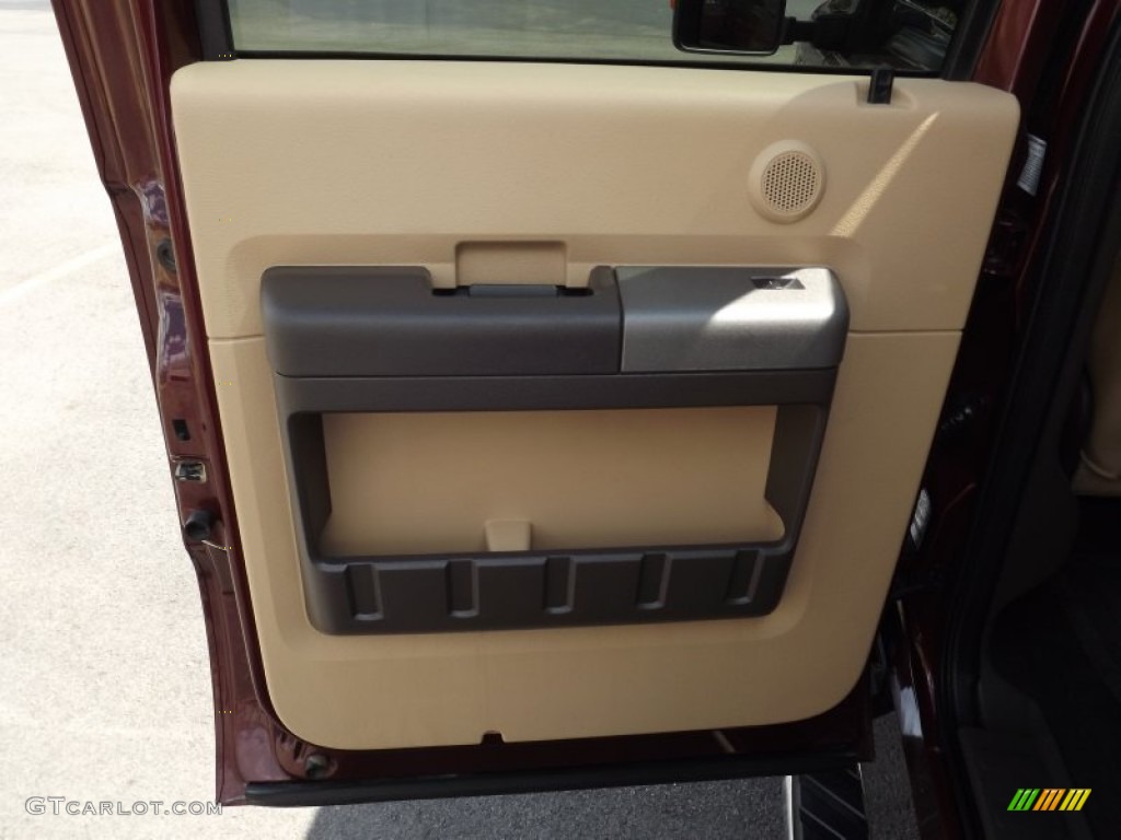 2011 F350 Super Duty Lariat Crew Cab 4x4 - Royal Red Metallic / Adobe photo #18