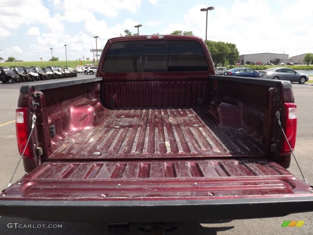 2011 F350 Super Duty Lariat Crew Cab 4x4 - Royal Red Metallic / Adobe photo #26