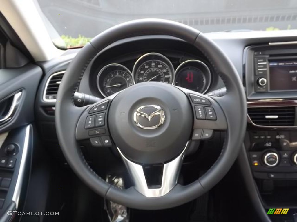 2014 Mazda MAZDA6 Grand Touring Sand Steering Wheel Photo #82552674