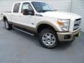 2013 White Platinum Tri-Coat Ford F250 Super Duty King Ranch Crew Cab 4x4  photo #2