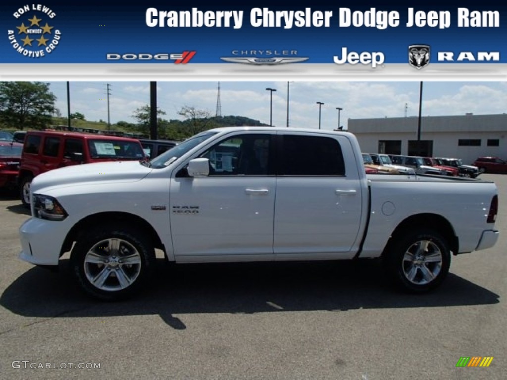 2013 1500 Sport Crew Cab 4x4 - Bright White / Black photo #1