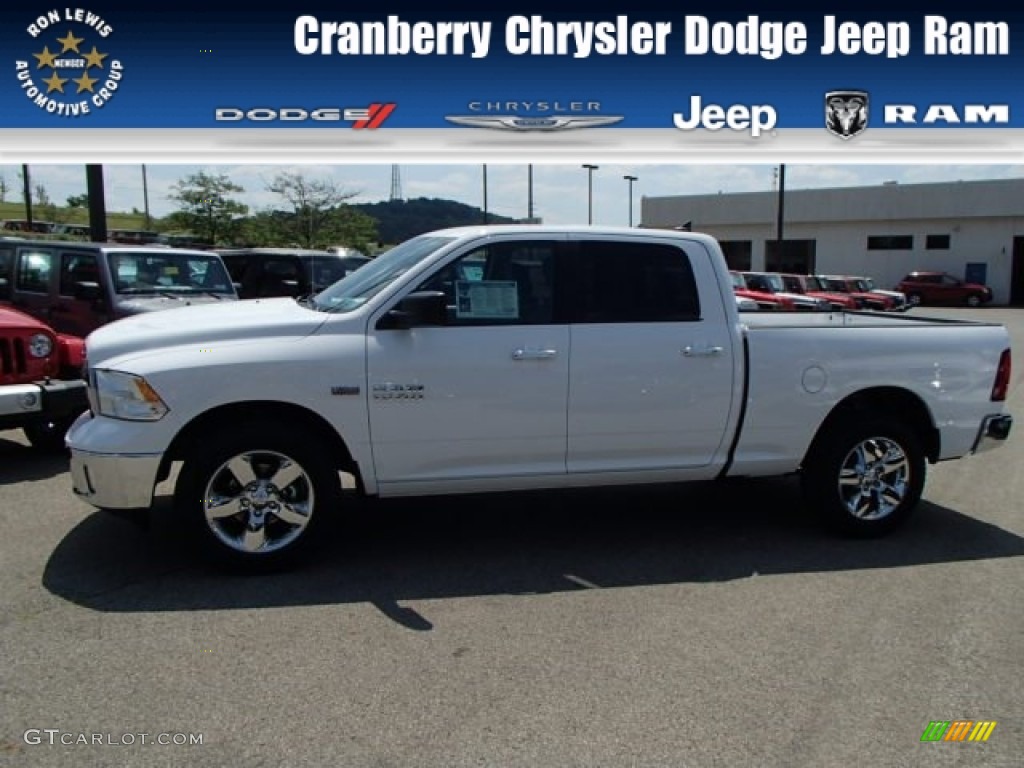 2013 1500 Big Horn Crew Cab 4x4 - Bright White / Black/Diesel Gray photo #1