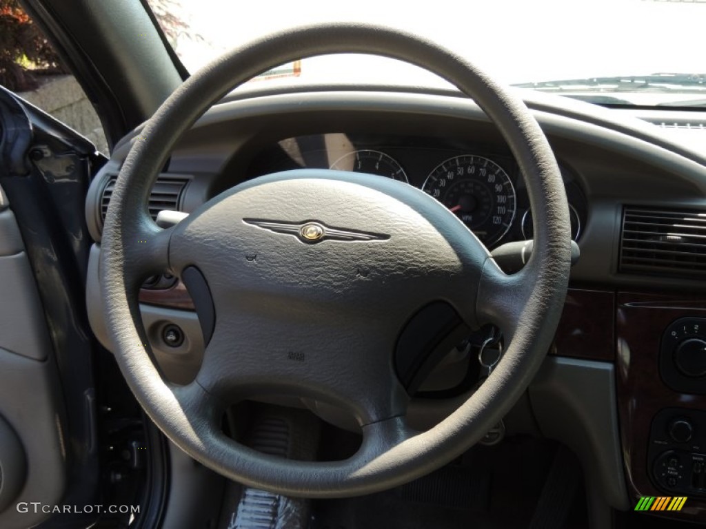 2002 Chrysler Sebring LX Convertible Sandstone Steering Wheel Photo #82558536