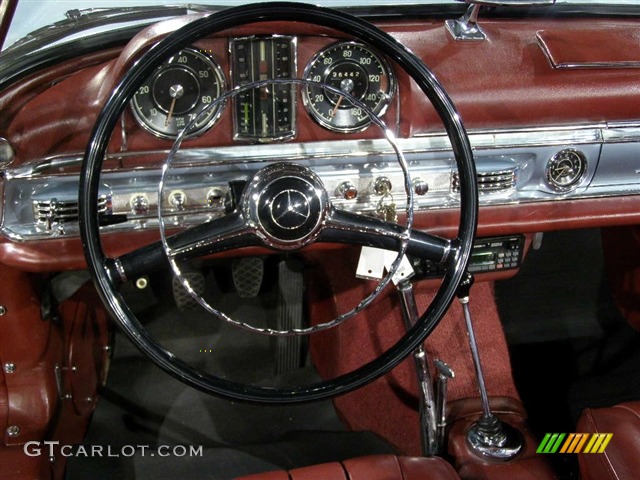 1958 Mercedes-Benz 300SL Roadster, Silver Blue / Burgundy, Steering Wheel, Dashboard 1958 Mercedes-Benz 300 SL Roadster Parts