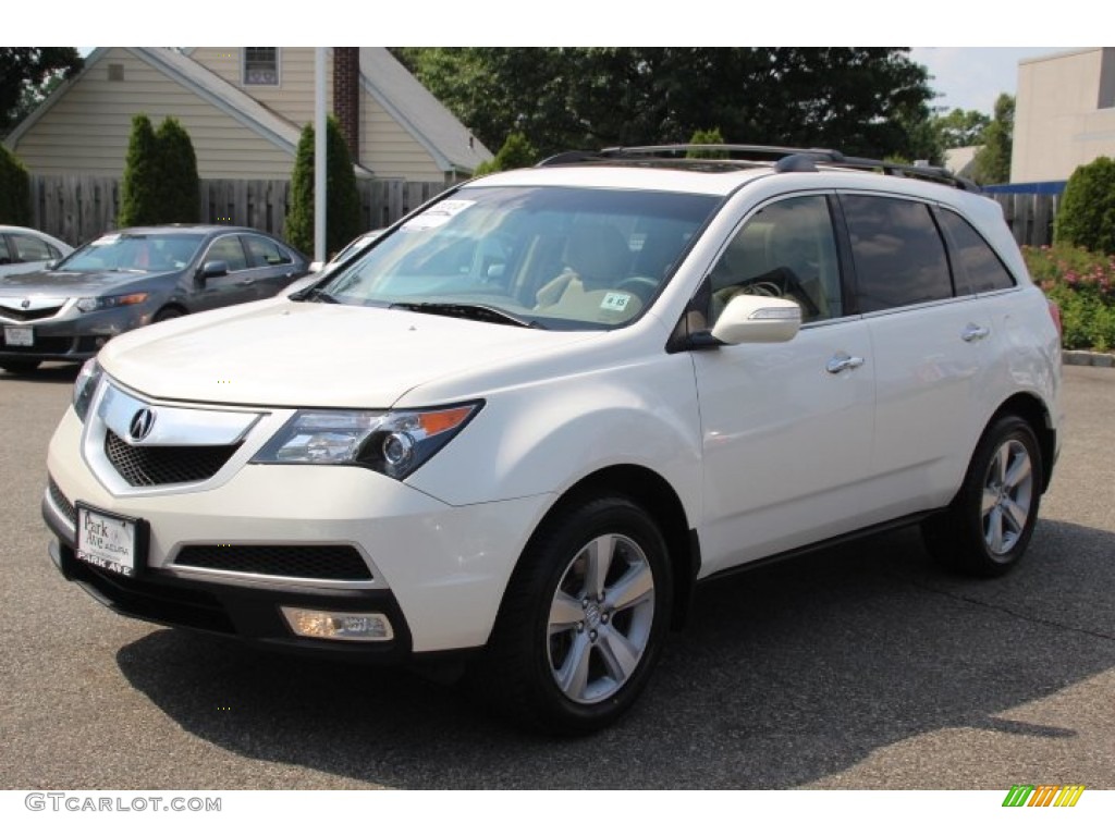 2010 MDX  - Aspen White Pearl / Parchment photo #7