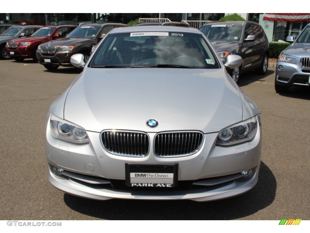 2013 3 Series 328i xDrive Coupe - Titanium Silver Metallic / Black photo #2