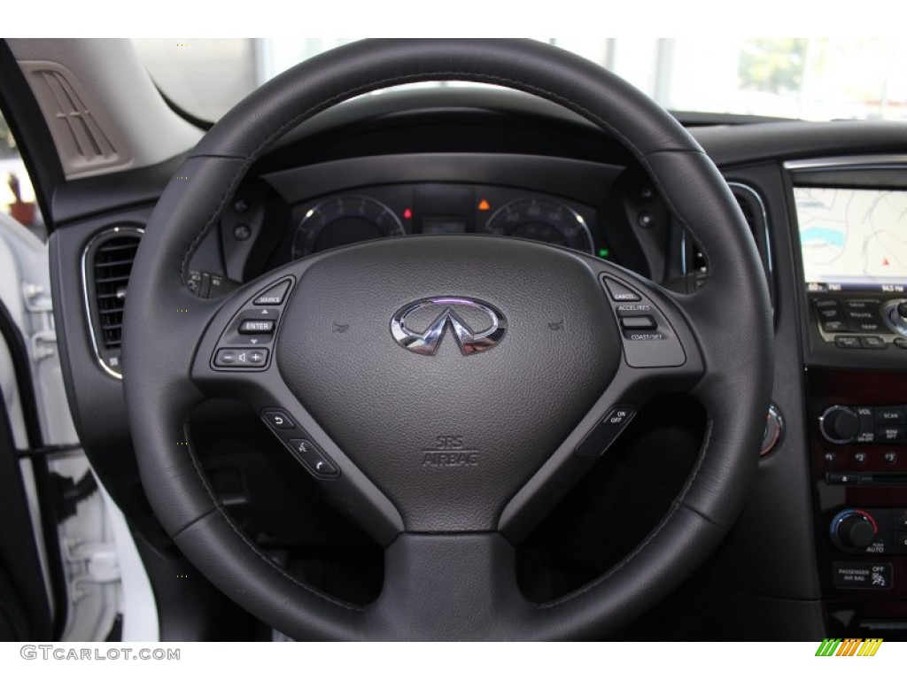 2013 Infiniti EX 37 Journey Graphite Steering Wheel Photo #82561195