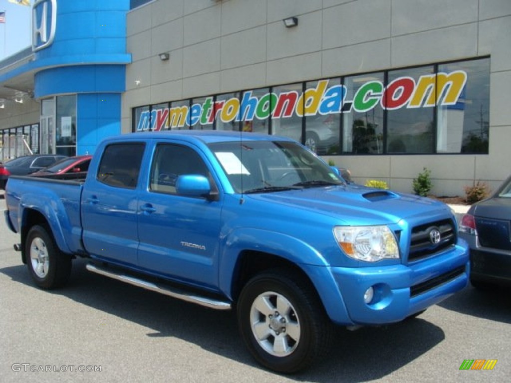 2007 Tacoma V6 TRD Sport Double Cab 4x4 - Speedway Blue Pearl / Graphite Gray photo #1