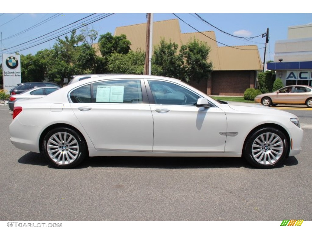 2011 7 Series 750Li xDrive Sedan - Mineral White Metallic / Saddle/Black Nappa Leather photo #4