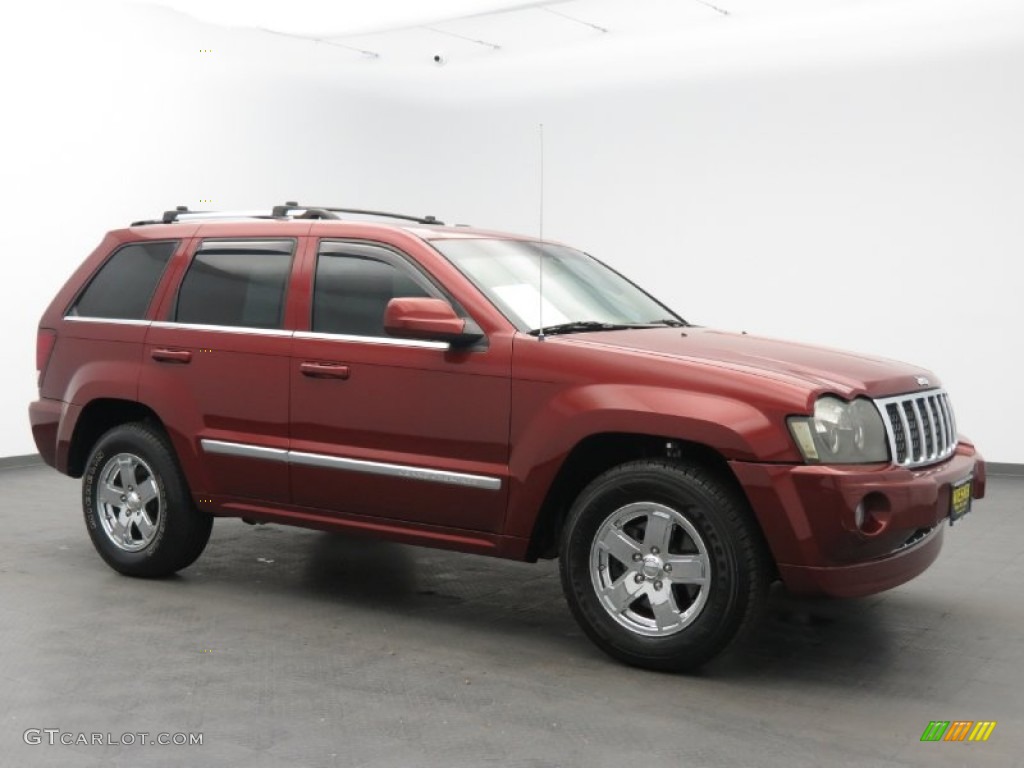 2007 Grand Cherokee Overland - Red Rock Crystal Pearl / Dark Khaki/Light Graystone photo #1