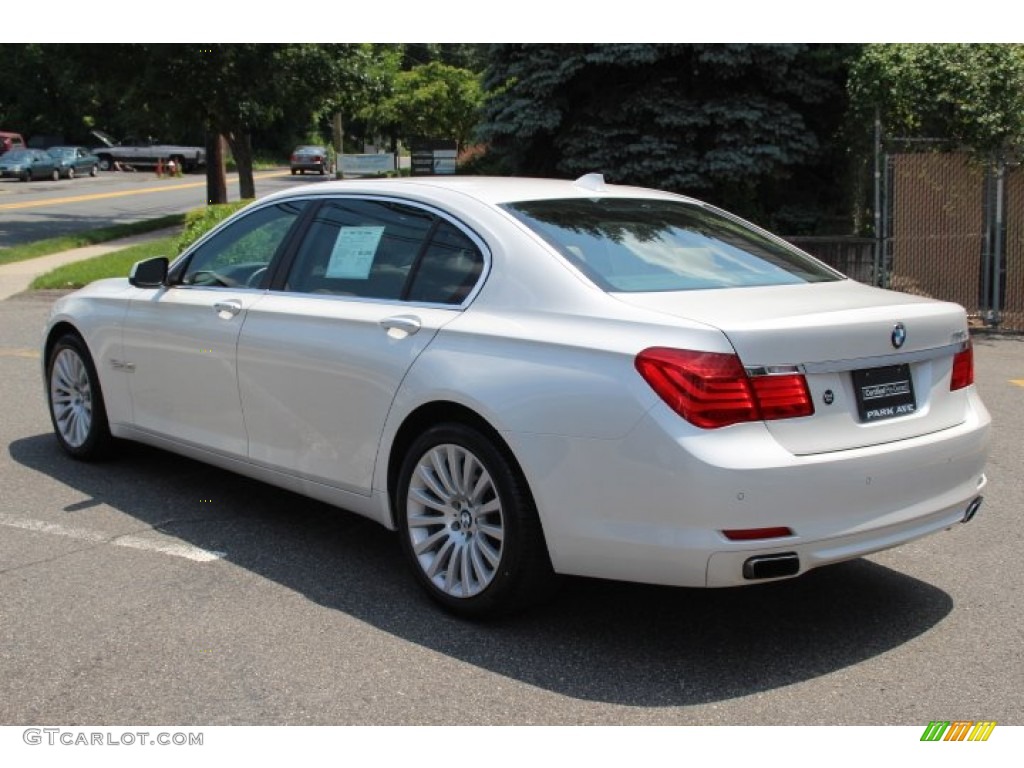 2011 7 Series 750Li xDrive Sedan - Mineral White Metallic / Saddle/Black Nappa Leather photo #7