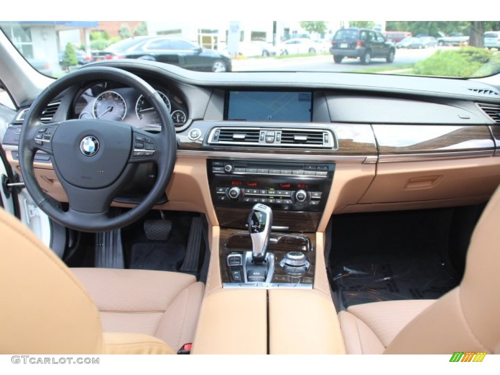 2011 7 Series 750Li xDrive Sedan - Mineral White Metallic / Saddle/Black Nappa Leather photo #13