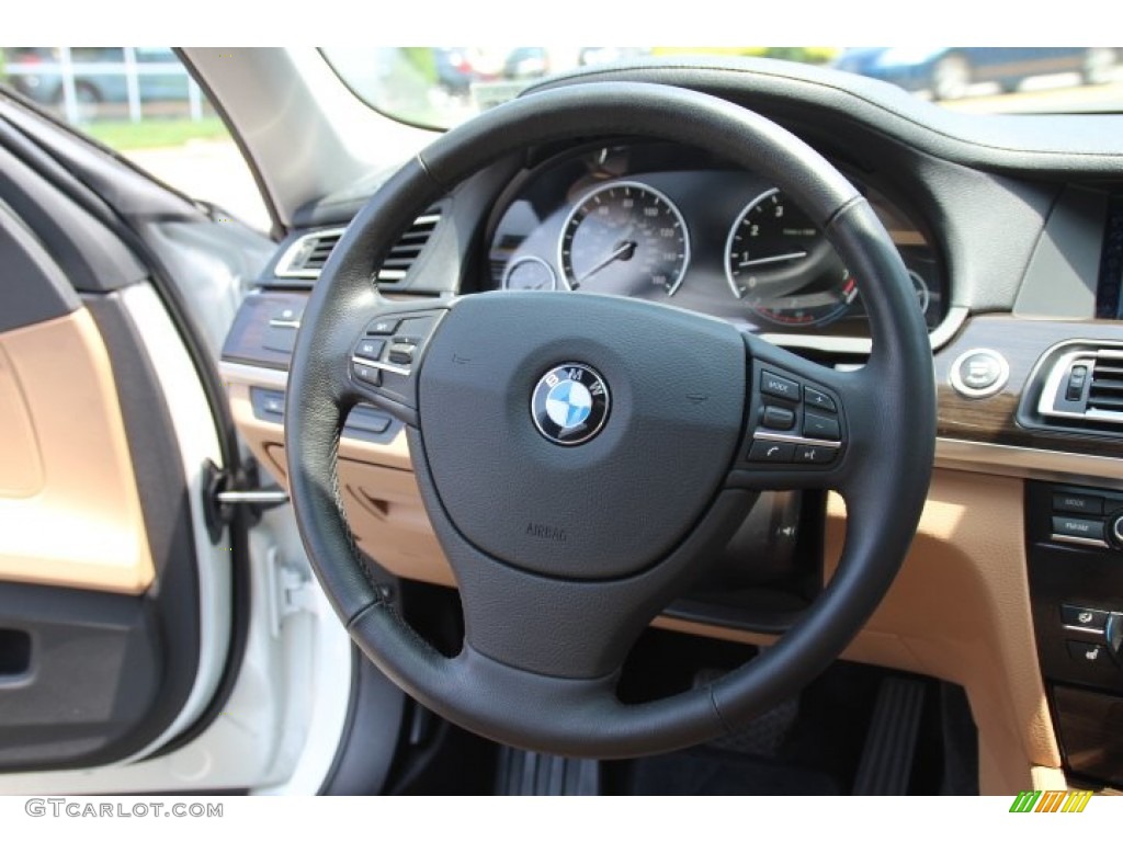2011 7 Series 750Li xDrive Sedan - Mineral White Metallic / Saddle/Black Nappa Leather photo #16