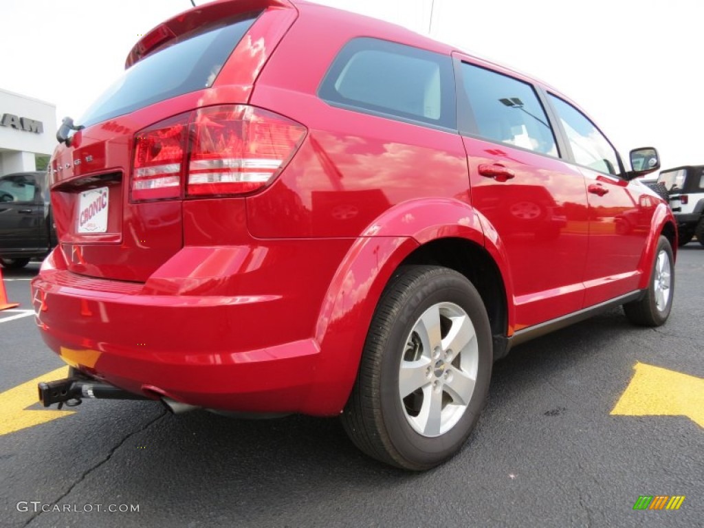 2013 Journey American Value Package - Brilliant Red Tri-Coat Pearl / Black/Light Frost Beige photo #7