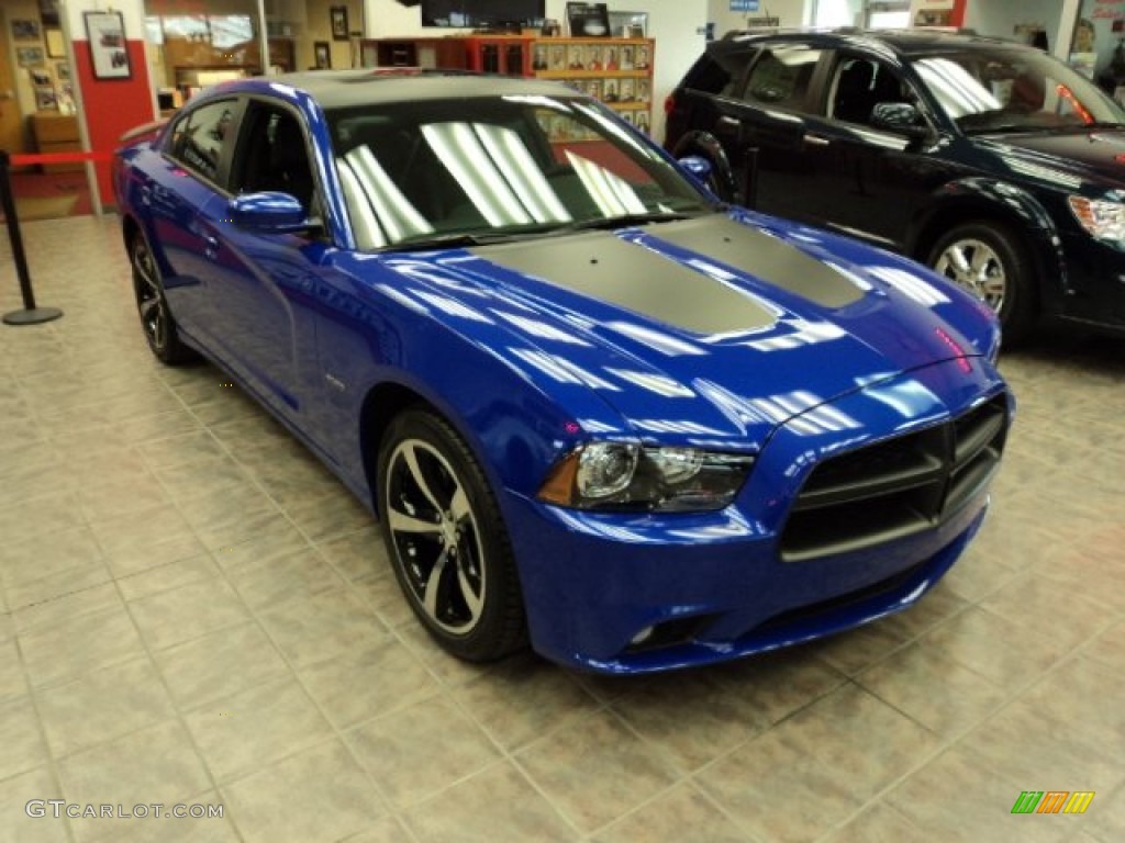 2013 Charger R/T Daytona - Daytona Blue Pearl / Daytona Edition Black/Blue photo #1