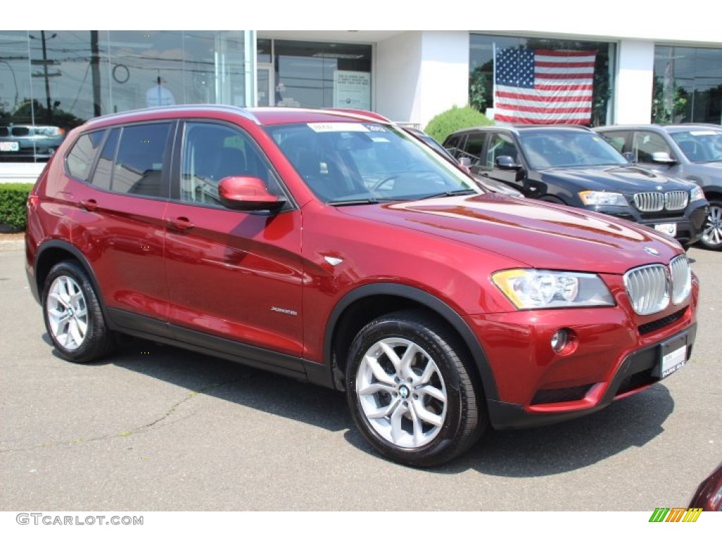 2013 X3 xDrive 28i - Vermillion Red Metallic / Black photo #3