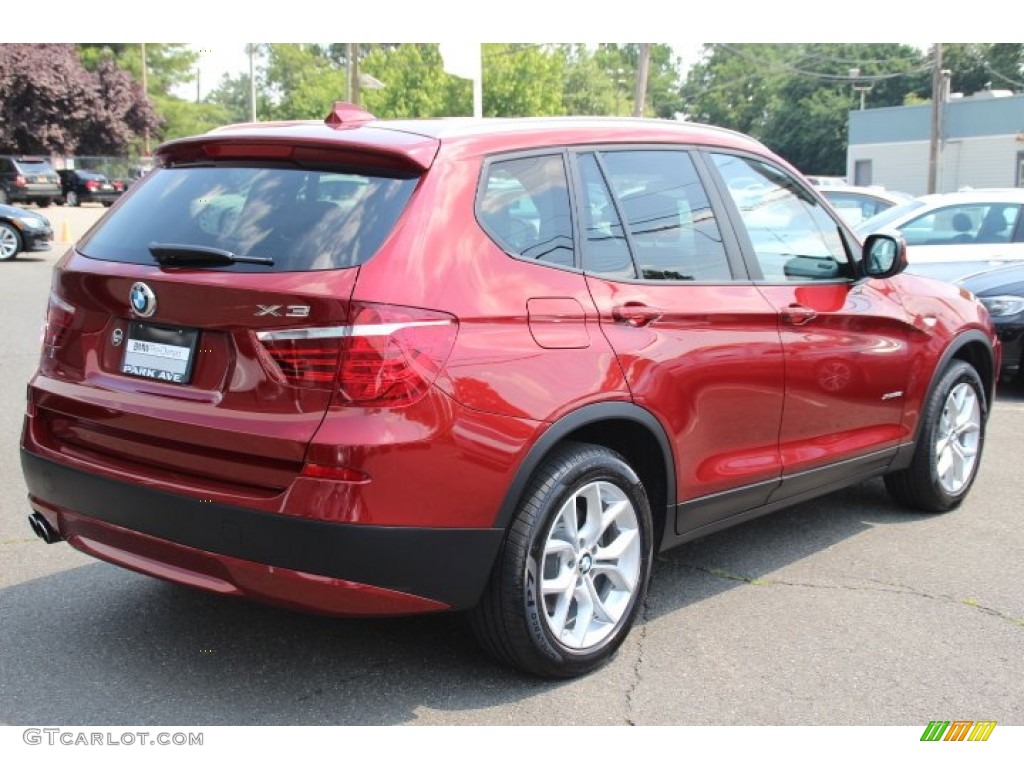 2013 X3 xDrive 28i - Vermillion Red Metallic / Black photo #5