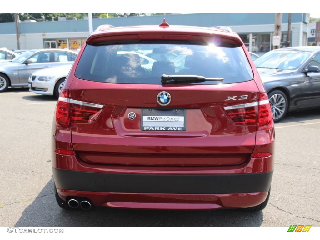 2013 X3 xDrive 28i - Vermillion Red Metallic / Black photo #6