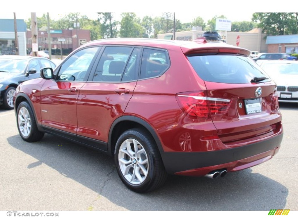 2013 X3 xDrive 28i - Vermillion Red Metallic / Black photo #7