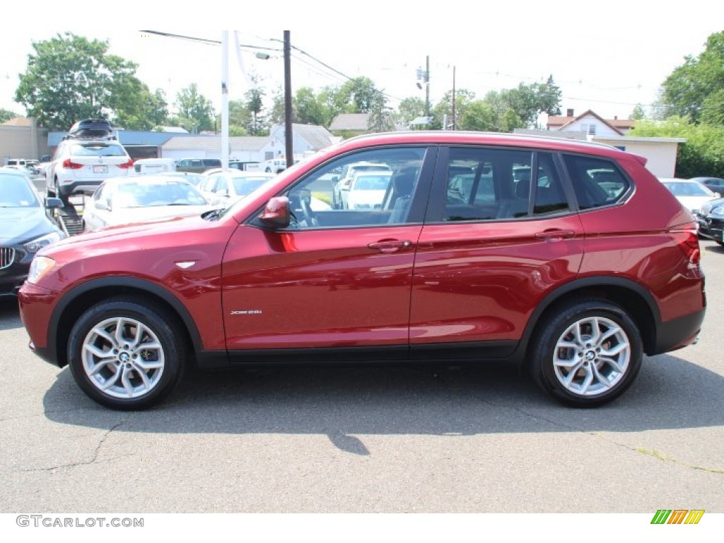 2013 X3 xDrive 28i - Vermillion Red Metallic / Black photo #8