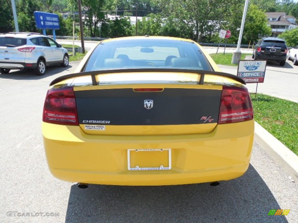 2006 Charger R/T - Top Banana Yellow / Dark Slate Gray/Light Graystone photo #4