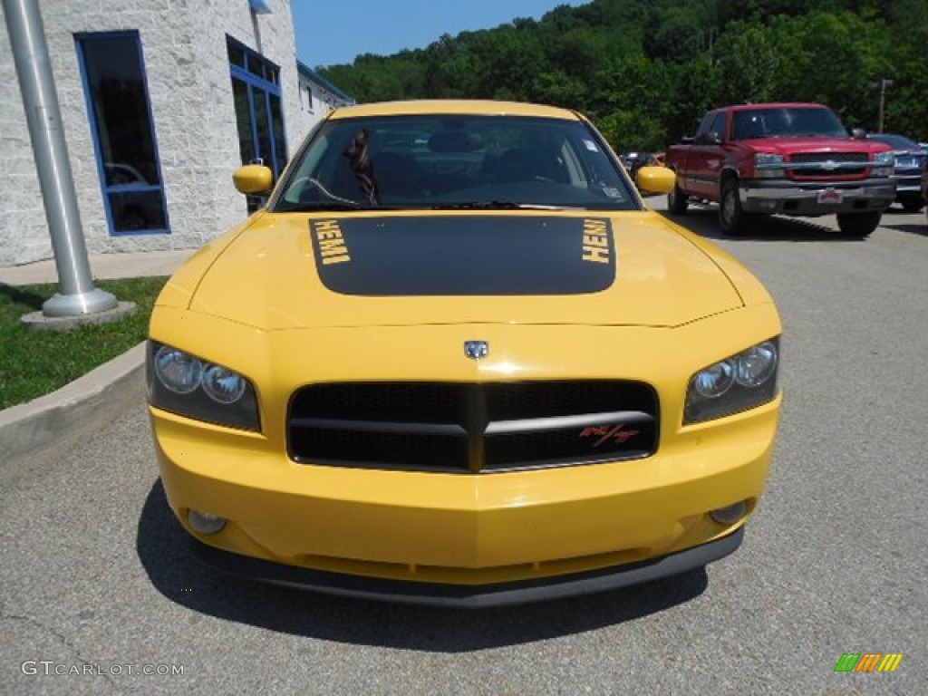 2006 Charger R/T - Top Banana Yellow / Dark Slate Gray/Light Graystone photo #6