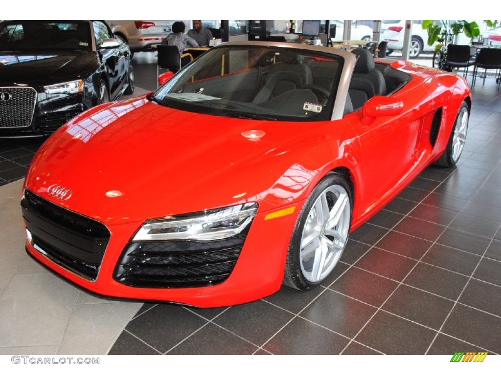 Brilliant Red 2014 Audi R8 Spyder V8 Exterior Photo #82568289
