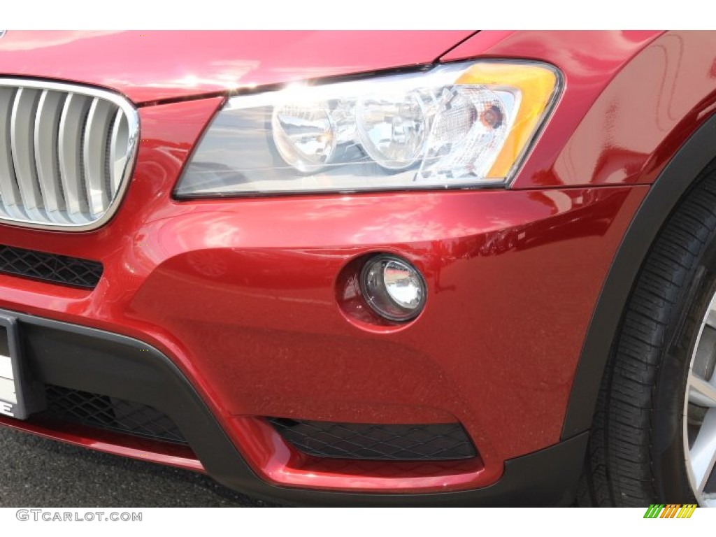 2013 X3 xDrive 28i - Vermillion Red Metallic / Black photo #30
