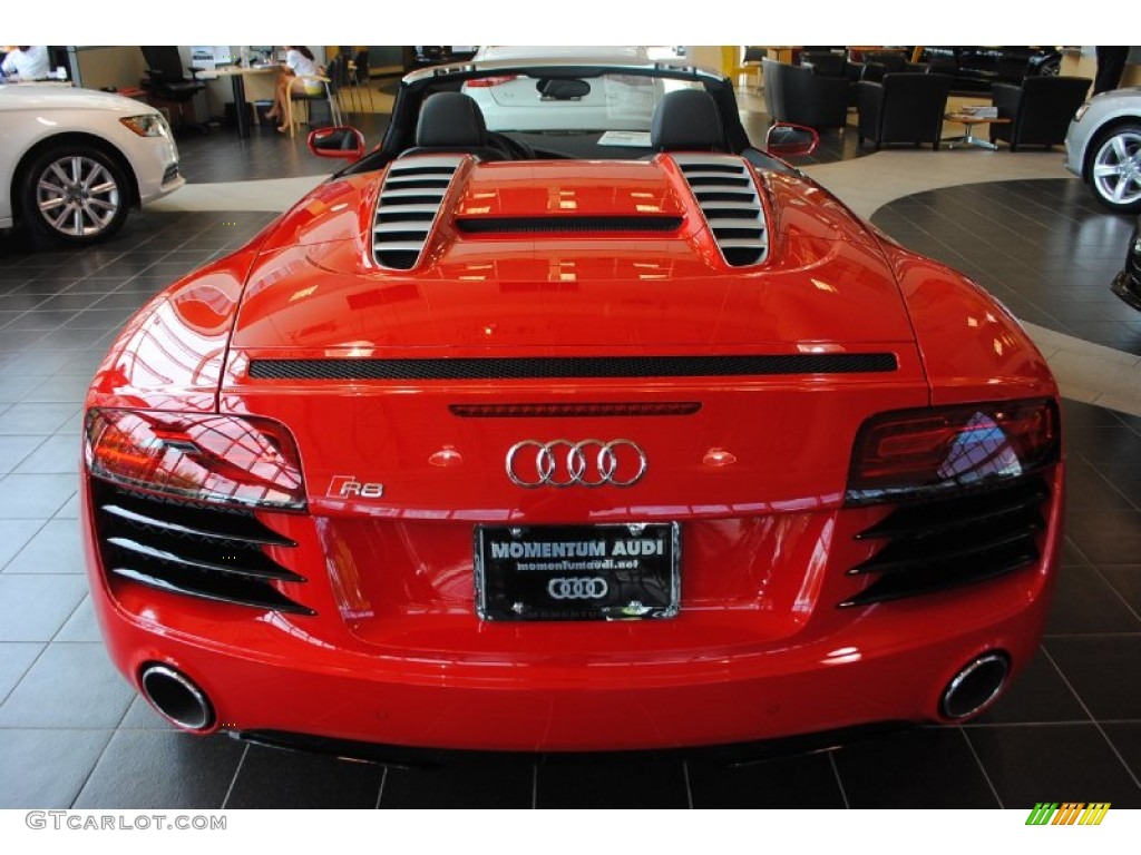 2014 R8 Spyder V8 - Brilliant Red / Black photo #7