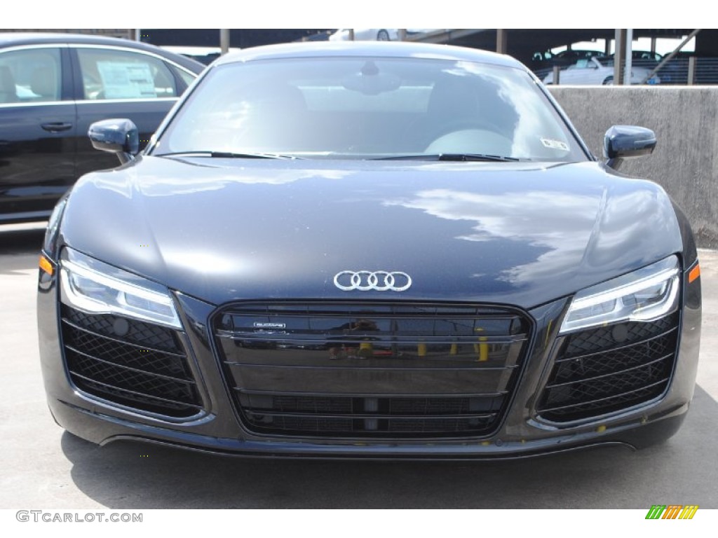 2014 R8 Coupe V10 - Phantom Black Pearl / Black photo #2