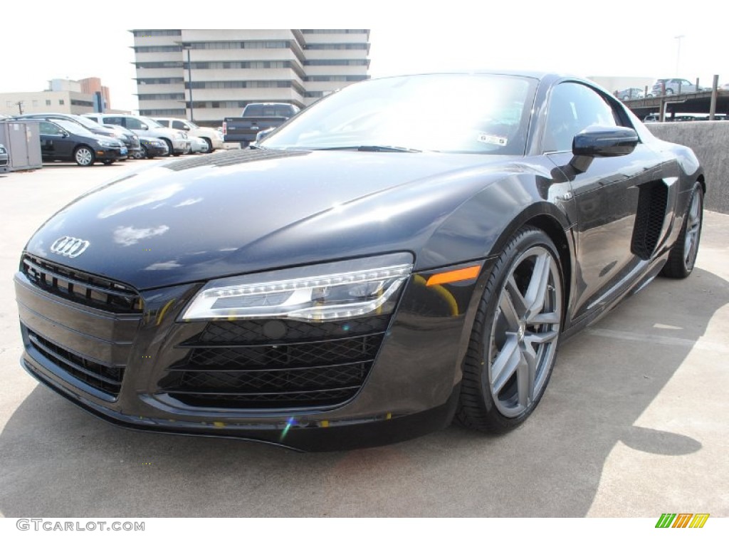 2014 R8 Coupe V10 - Phantom Black Pearl / Black photo #3