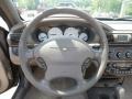 Taupe 2004 Chrysler Sebring Limited Convertible Steering Wheel