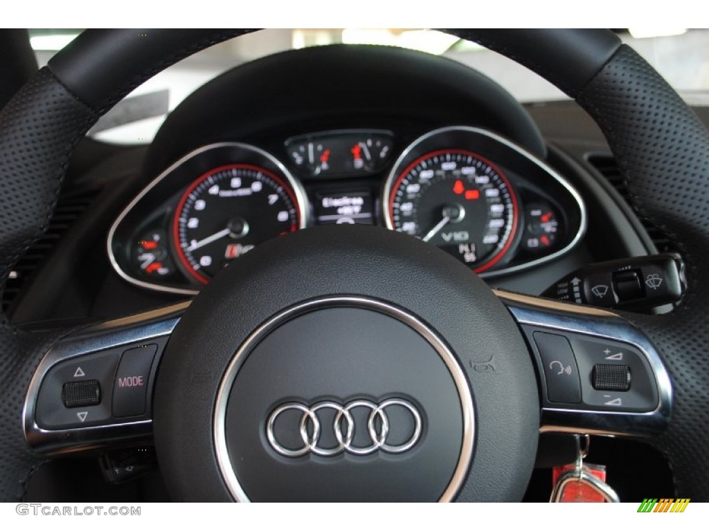 2014 R8 Coupe V10 - Phantom Black Pearl / Black photo #30