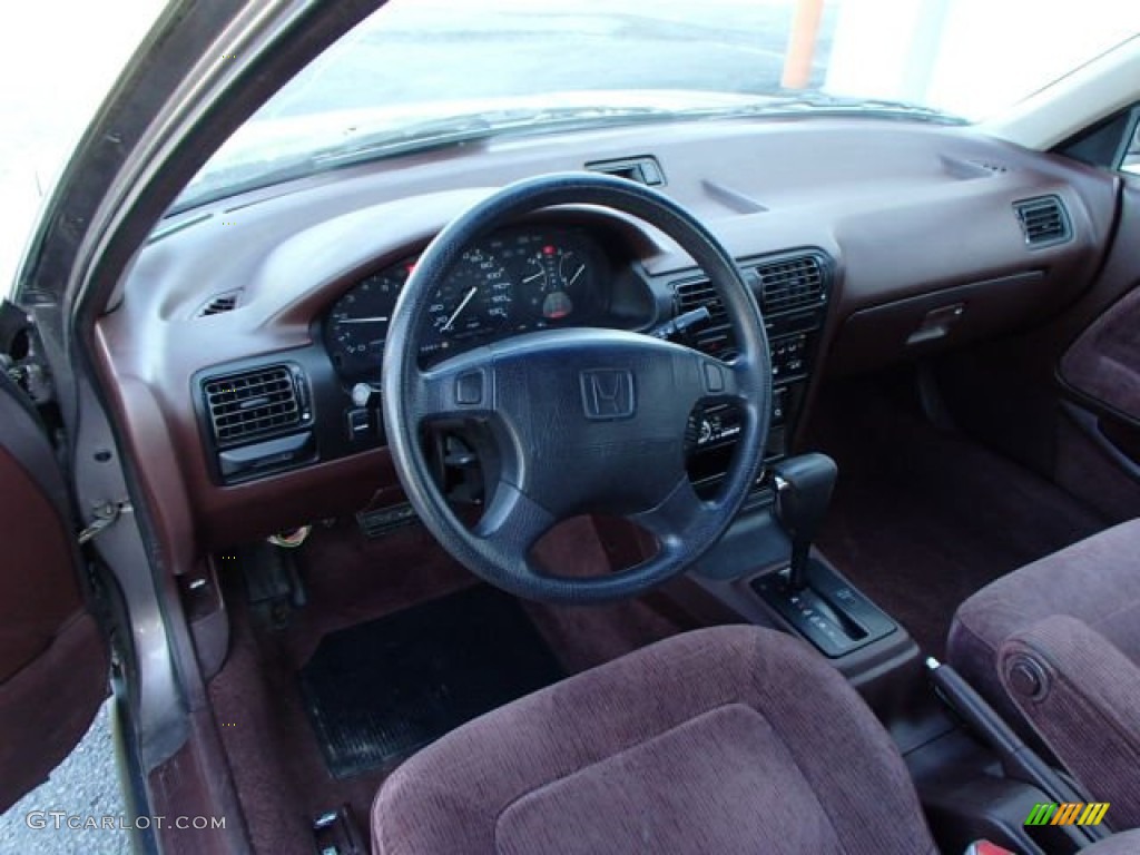 1993 Accord LX Sedan - Rosewood Brown Metallic / Burgundy photo #8