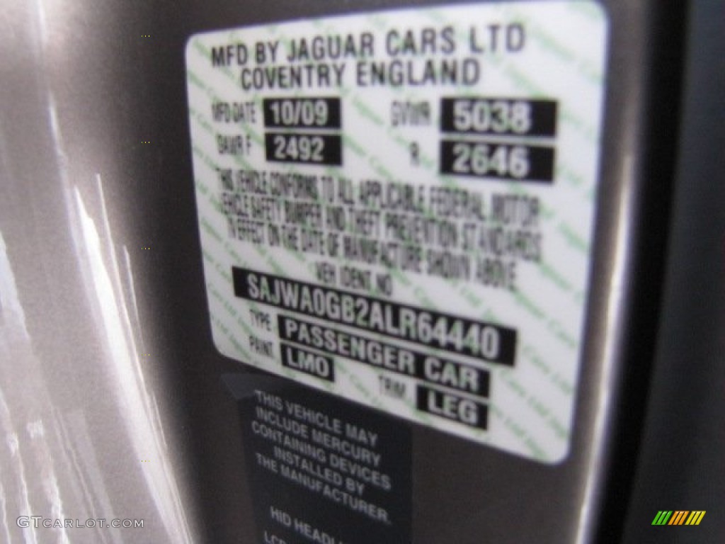 2010 XF Premium Sport Sedan - Vapour Grey Metallic / Warm Charcoal photo #59