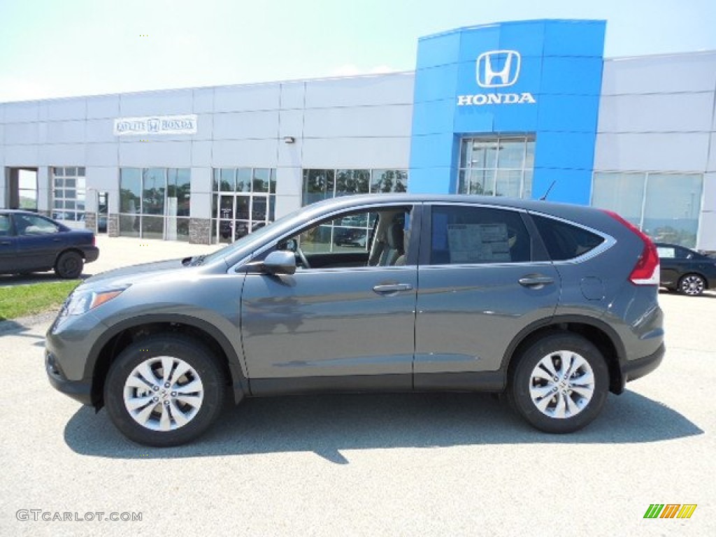 2013 CR-V EX AWD - Polished Metal Metallic / Gray photo #2