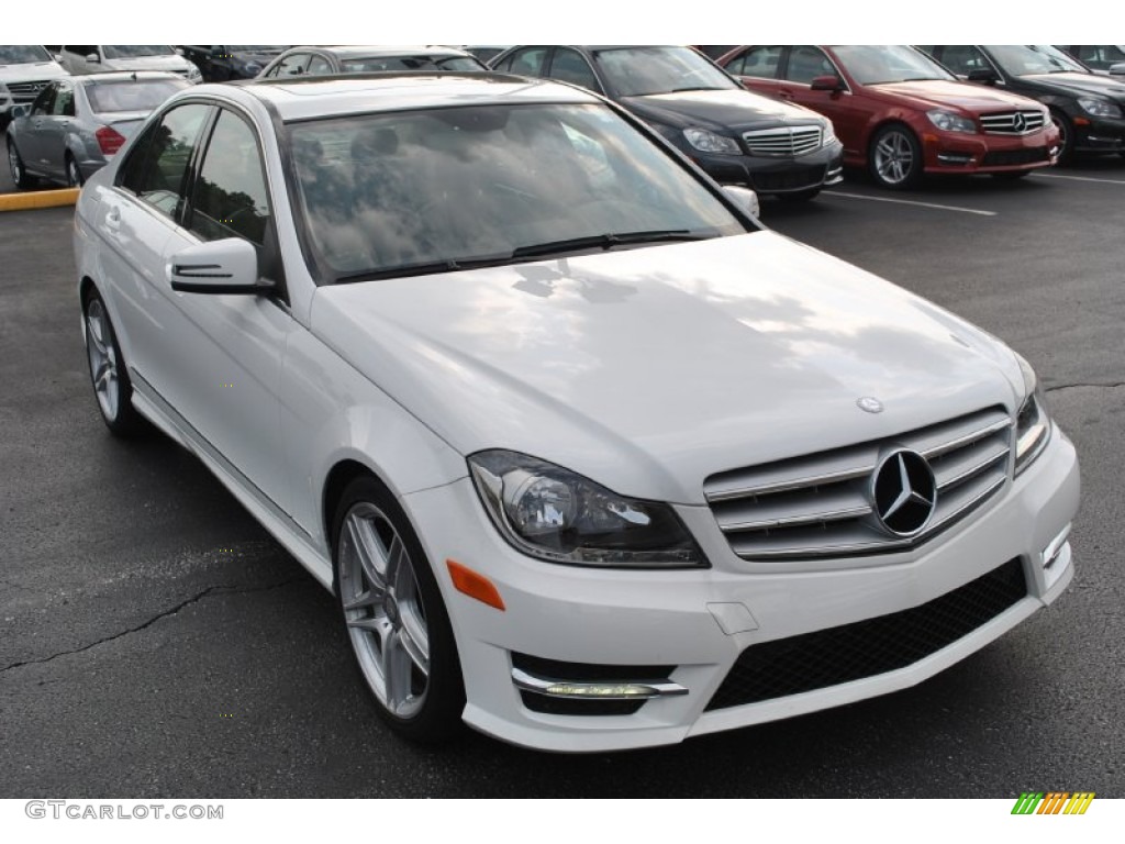 2013 C 300 4Matic Sport - Polar White / Almond/Mocha photo #1